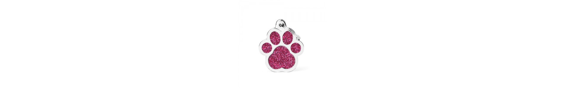 Placas My Family para perros y gatos. Colección Shine. Made in Italy.